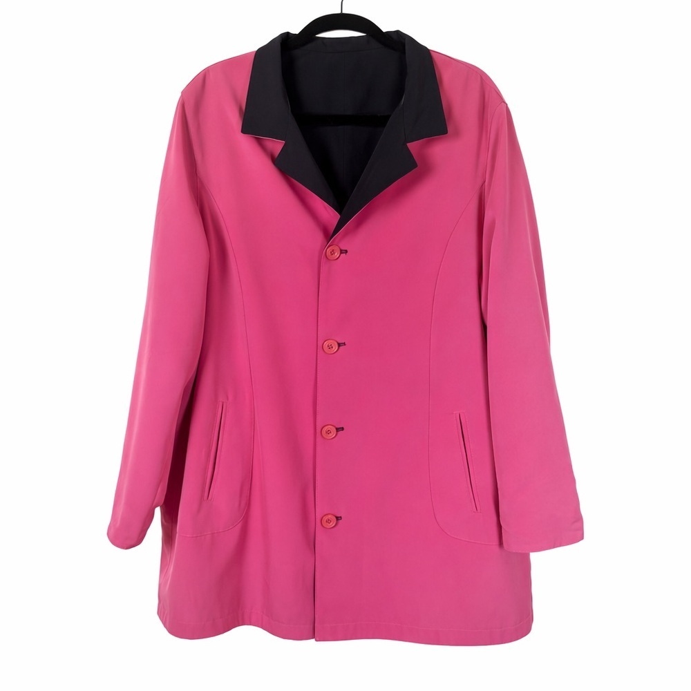 Gallery Pink and Black Reversible Coat